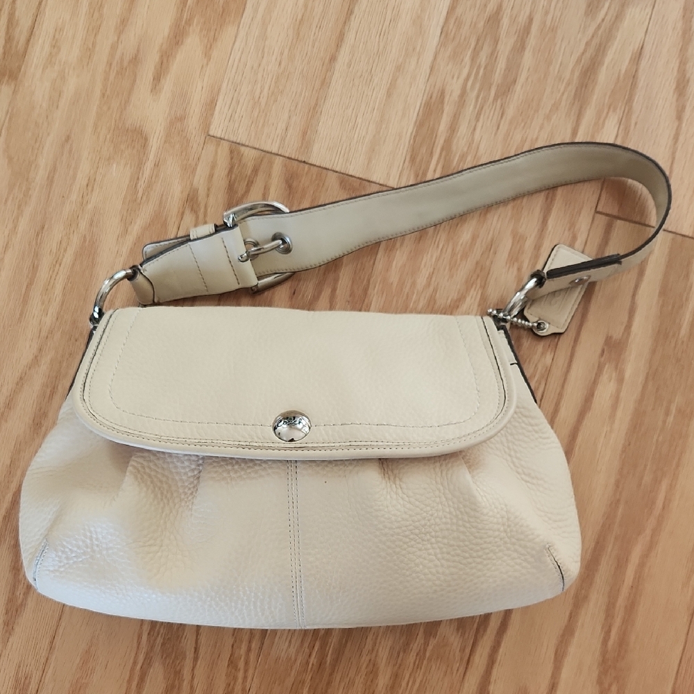 Authentic Coach Cream Shoulder Bag